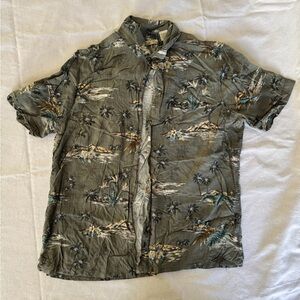 Batik Bay Tropical Print Green Shirt